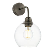 David Hunt Lighting Apollo Wall Light Antique Brass Clear Glass APO0775